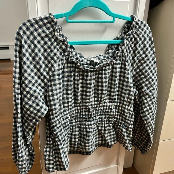 Madewell Gingham Blouse - Picture 3 of 5